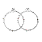 Taraash 925 Sterling Silver Enamel Chain Anklets For Women - Taraash
