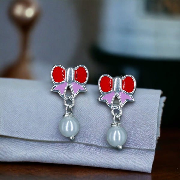 Taraash 925 Sterling Silver Enamel Drop Earrings For Kids - Taraash