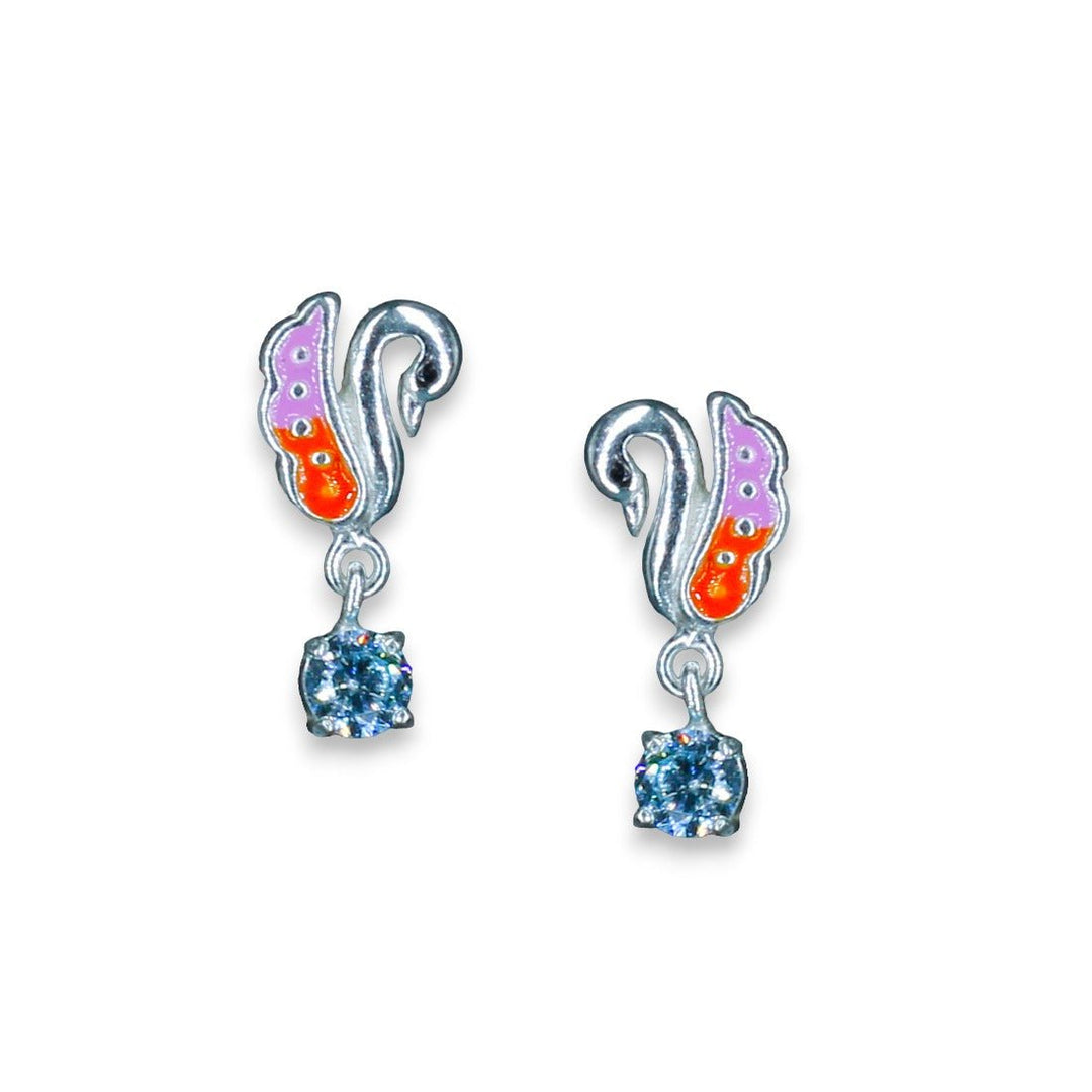 Taraash 925 Sterling Silver Enamel Drop Earrings For Kids - Taraash