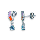 Taraash 925 Sterling Silver Enamel Drop Earrings For Kids - Taraash