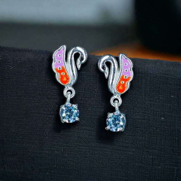 Taraash 925 Sterling Silver Enamel Drop Earrings For Kids - Taraash