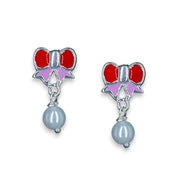 Taraash 925 Sterling Silver Enamel Drop Earrings For Kids - Taraash