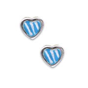 Taraash 925 Sterling Silver Enamel Heart Stud Earrings For Girls - Taraash