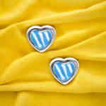 Load image into Gallery viewer, Taraash 925 Sterling Silver Enamel Heart Stud Earrings For Girls - Taraash
