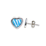 Load image into Gallery viewer, Taraash 925 Sterling Silver Enamel Heart Stud Earrings For Girls - Taraash

