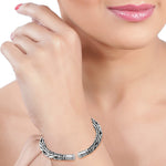 Load image into Gallery viewer, Taraash 925 Sterling Silver Engraved Antique Bangle for Women - Taraash