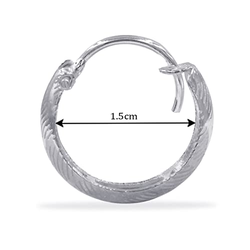 Taraash 925 Sterling Silver Engraved Hoop For Women - Taraash
