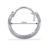 Taraash 925 Sterling Silver Engraved Hoop For Women - Taraash