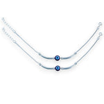 Load image into Gallery viewer, Taraash 925 Sterling Silver Evil Eye Anklet - Taraash
