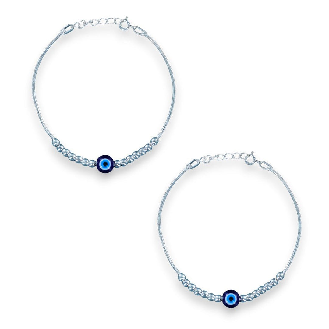 Taraash 925 Sterling Silver Evil Eye Anklet For Babies - Taraash