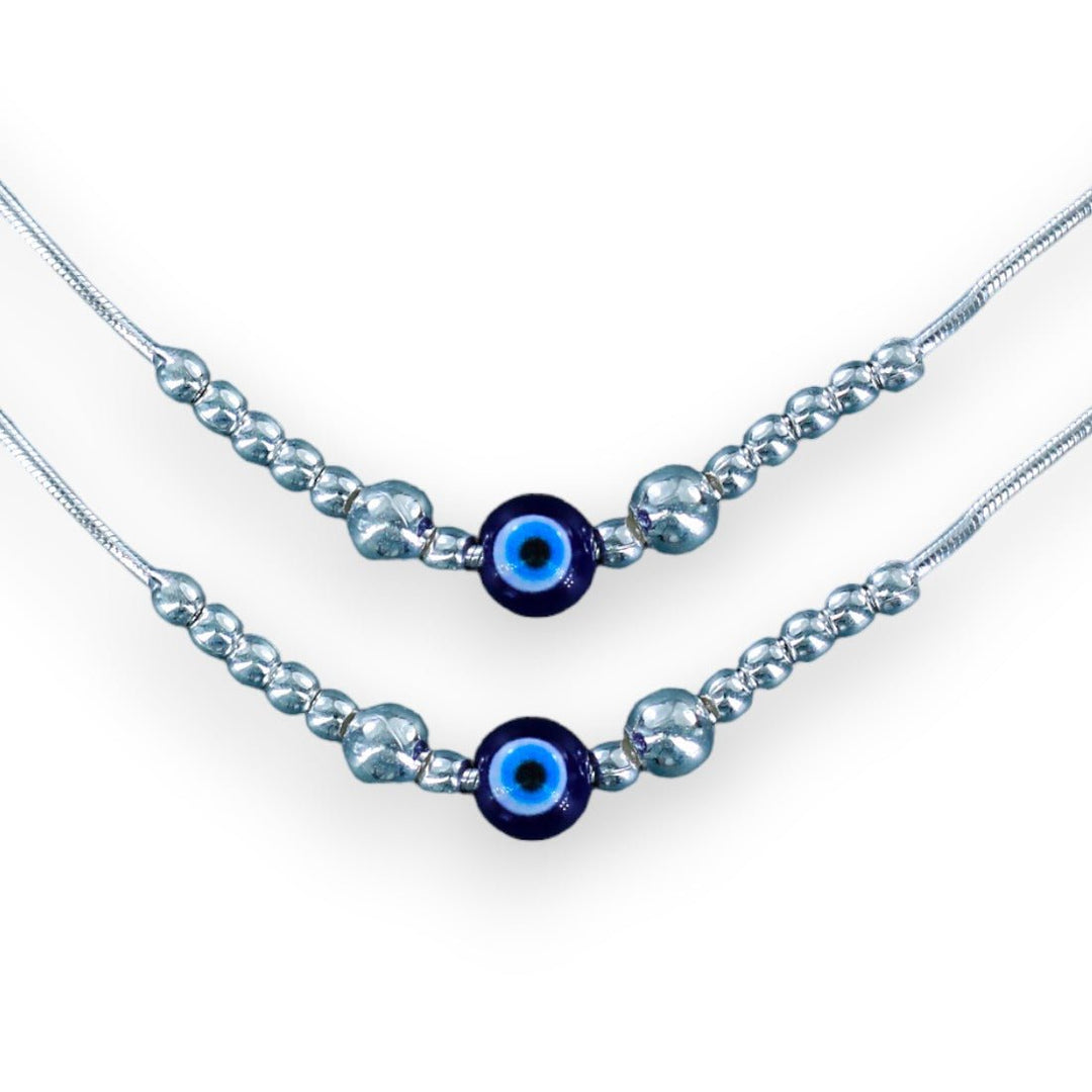 Taraash 925 Sterling Silver Evil Eye Anklet For Kids - Taraash