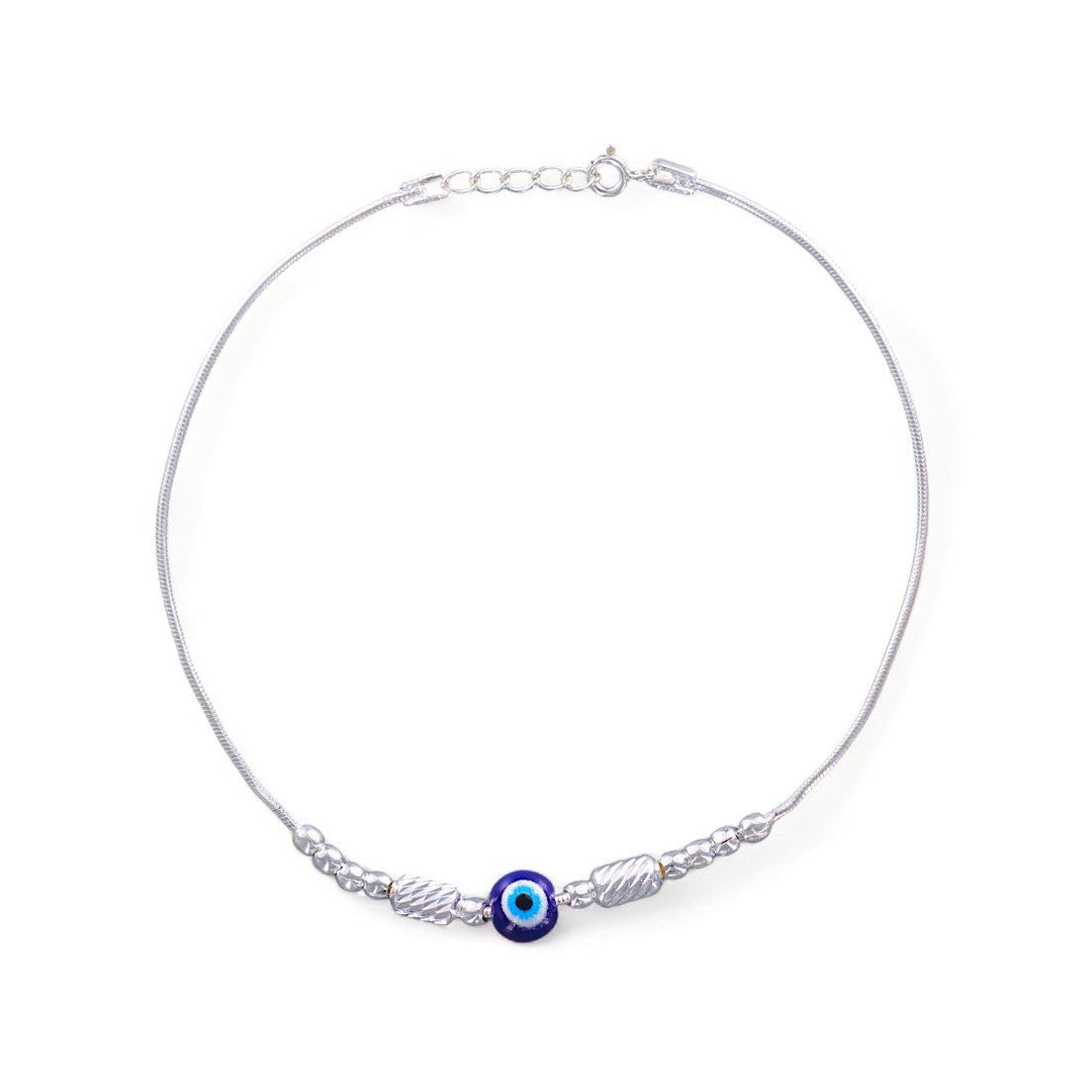 Taraash 925 Sterling Silver Evil Eye Anklet For Women - Taraash