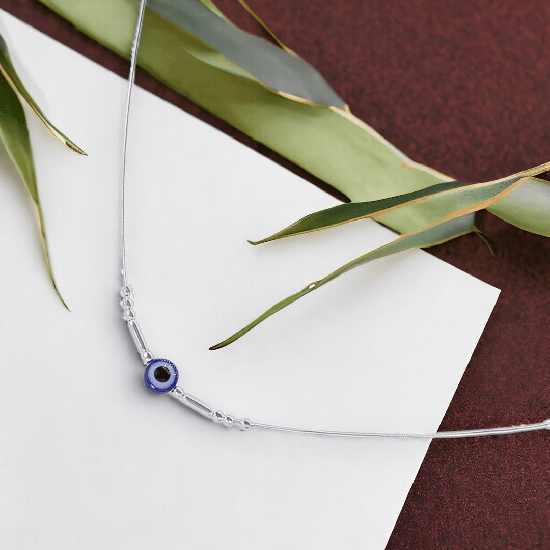 Taraash 925 Sterling Silver Evil Eye Anklet For Women - Taraash