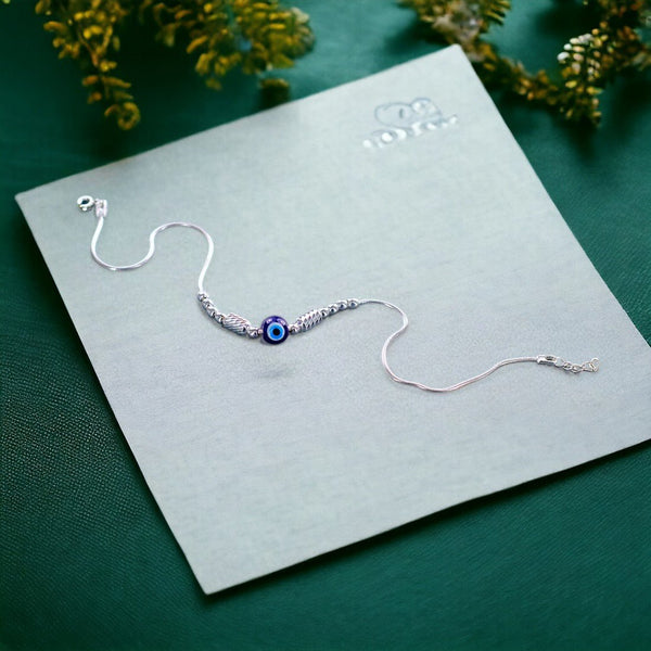 Taraash 925 Sterling Silver Evil Eye Anklet For Women - Taraash