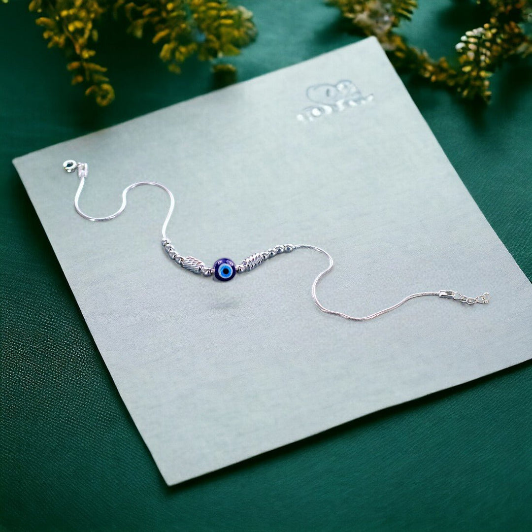 Taraash 925 Sterling Silver Evil Eye Anklet For Women - Taraash