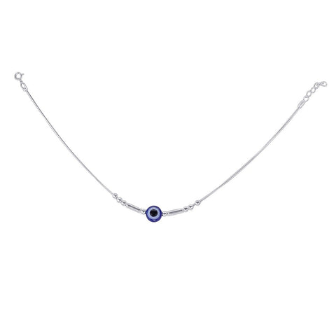 Taraash 925 Sterling Silver Evil Eye Anklet For Women - Taraash