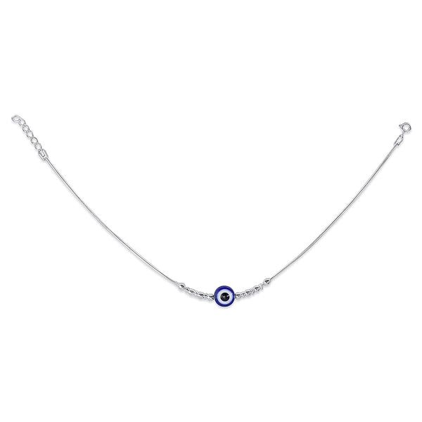 Taraash 925 Sterling Silver Evil Eye Anklet For Women - Taraash