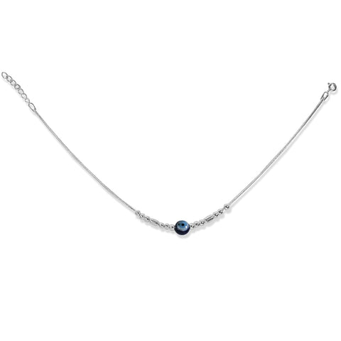 Taraash 925 Sterling Silver Evil Eye Anklet For Women - Taraash