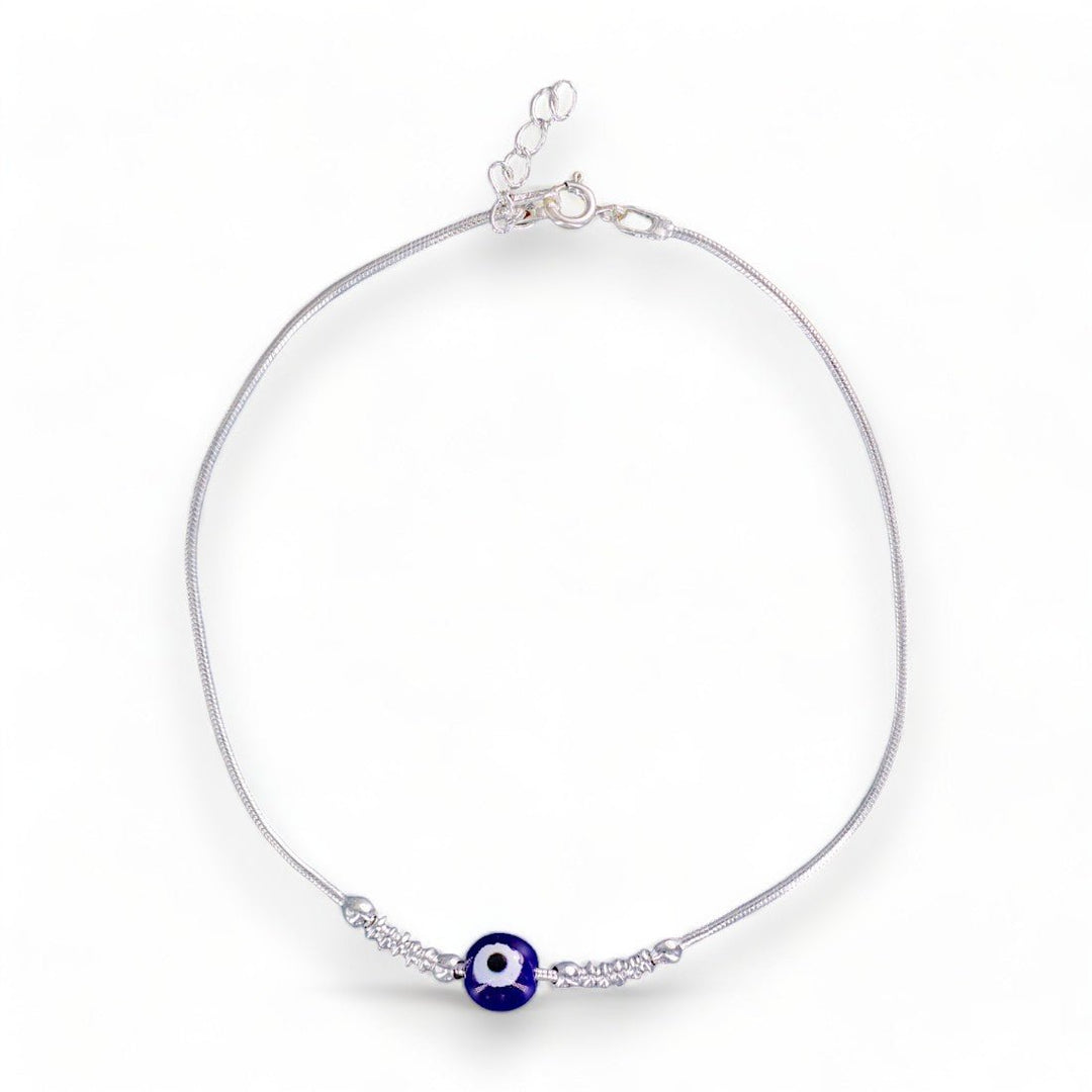 Taraash 925 Sterling Silver Evil Eye Anklet for Women - Taraash