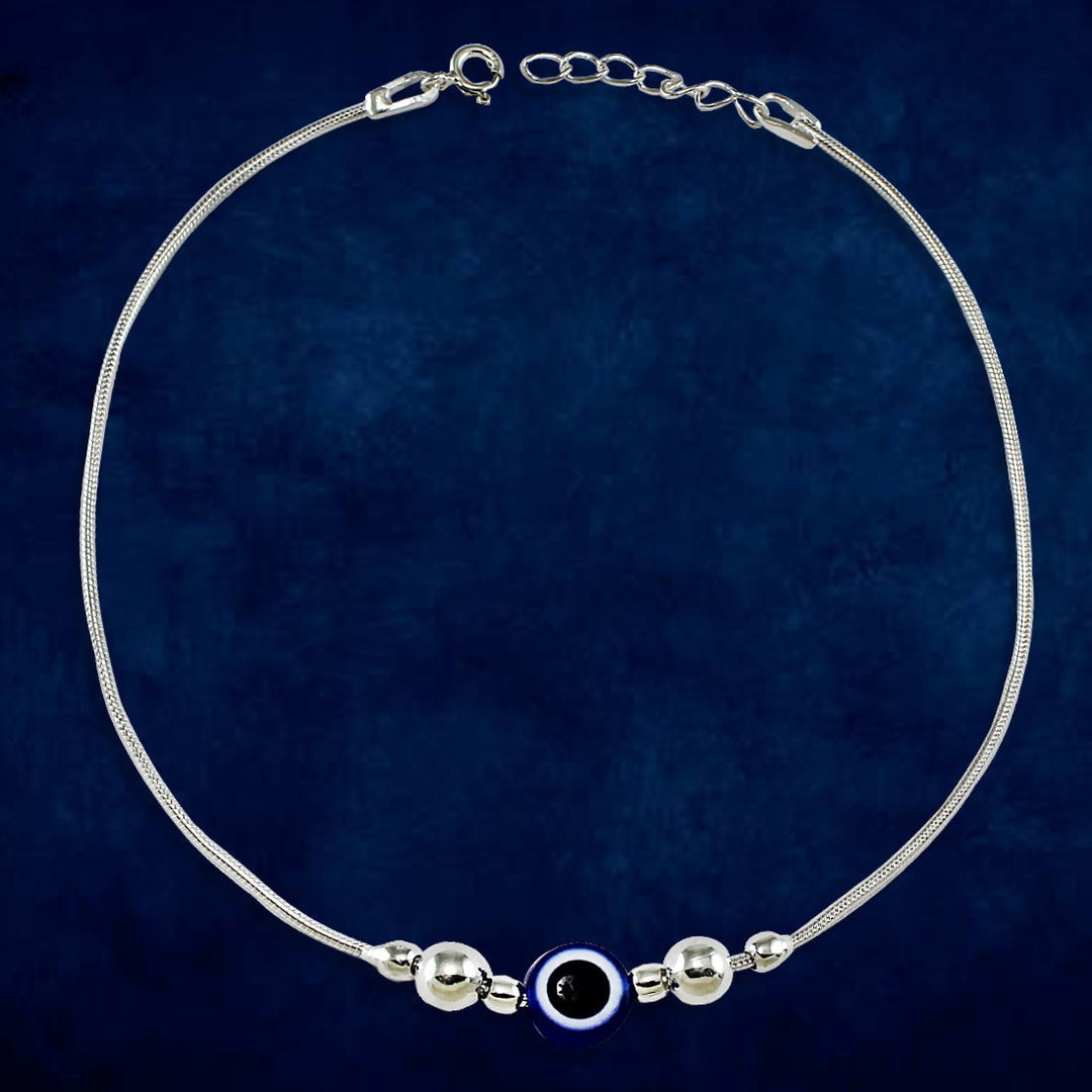 Taraash 925 Sterling Silver Evil Eye Anklets For Women - Taraash