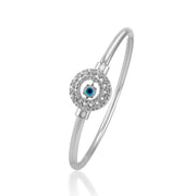 Taraash 925 Sterling Silver Evil Eye Bangle For Women - Taraash
