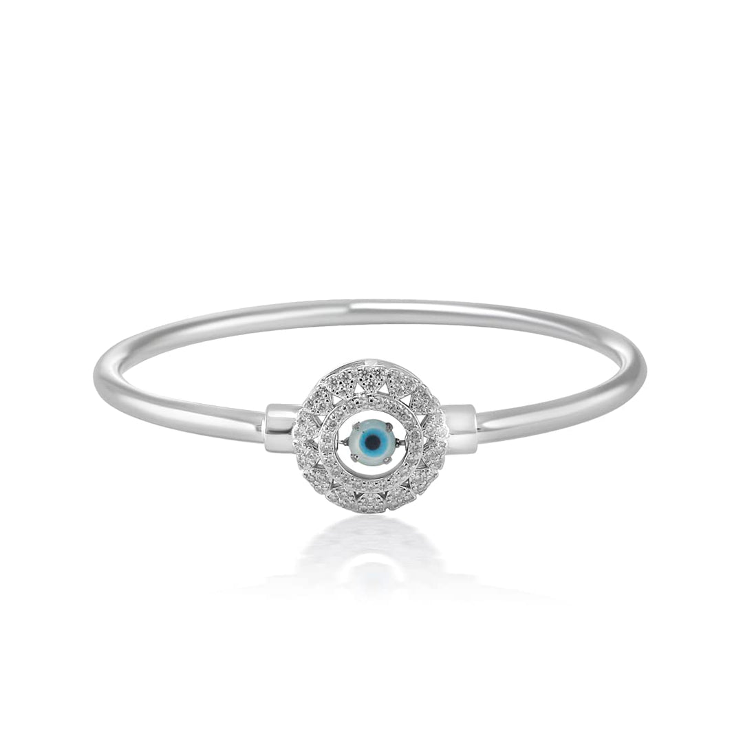 Taraash 925 Sterling Silver Evil Eye Bangle For Women - Taraash