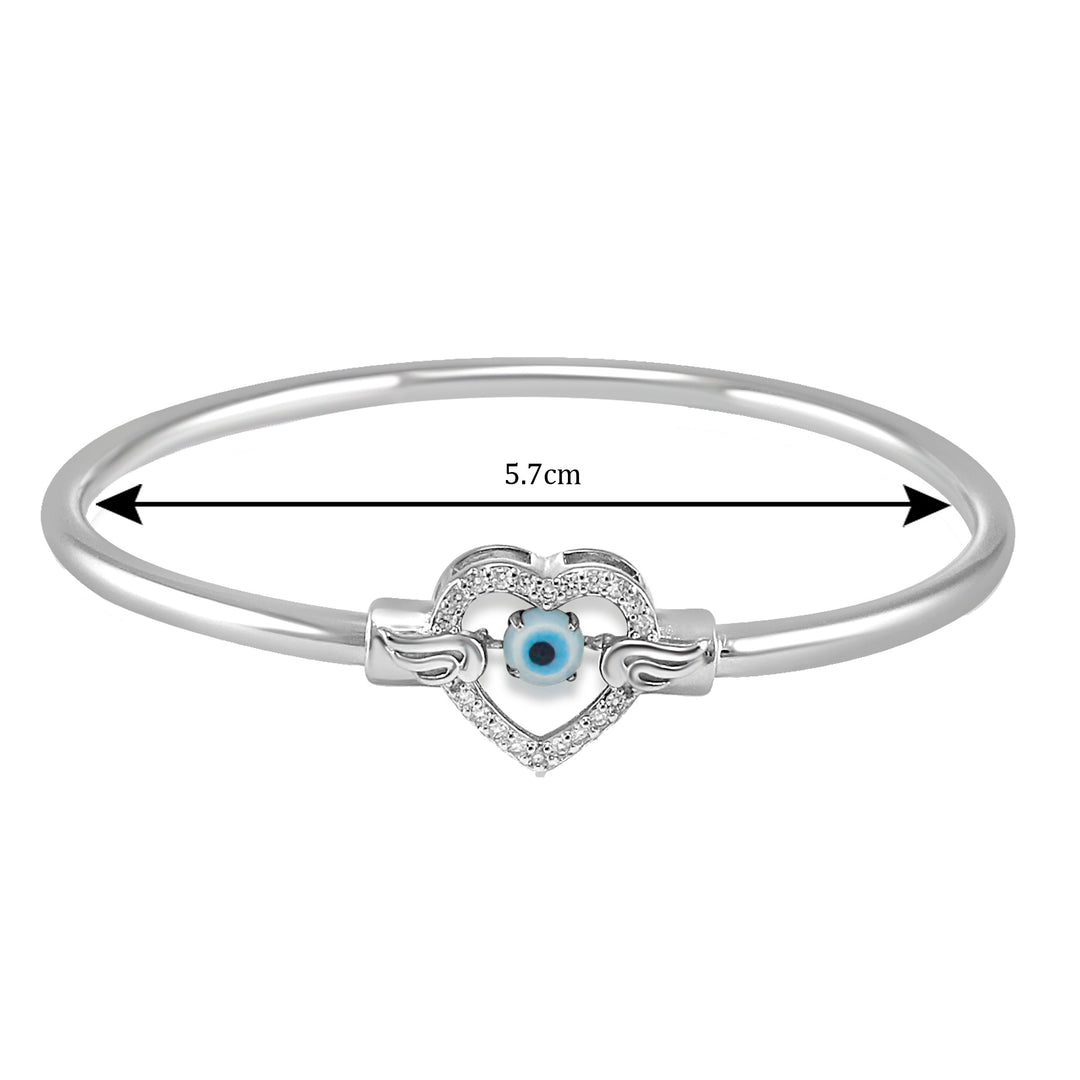 Taraash 925 Sterling Silver Evil Eye Bangle For Women - Taraash