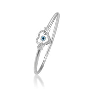 Taraash 925 Sterling Silver Evil Eye Bangle For Women - Taraash