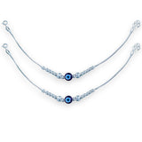 Taraash 925 Sterling Silver Evil Eye Beaded Anklet For Babies - Taraash