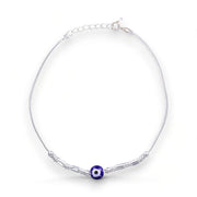 Taraash 925 Sterling Silver Evil Eye Beaded Anklet for Women - Taraash