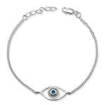 Load image into Gallery viewer, Taraash 925 Sterling Silver Evil Eye Chain Rakhi For Brother - Taraash
