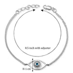 Load image into Gallery viewer, Taraash 925 Sterling Silver Evil Eye Chain Rakhi For Brother - Taraash
