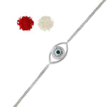 Load image into Gallery viewer, Taraash 925 Sterling Silver Evil Eye Chain Rakhi For Brother - Taraash

