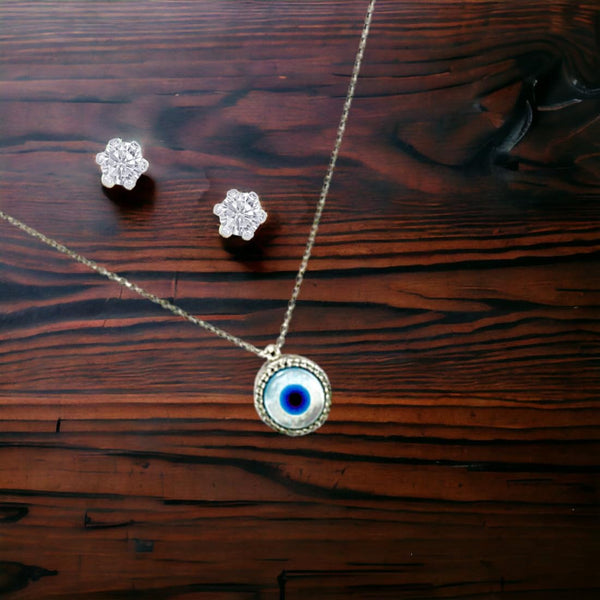 Taraash 925 Sterling Silver Evil Eye Jewellery Set For Women - Taraash