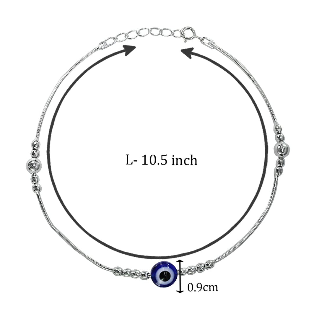 Taraash 925 Sterling Silver Evil eye Payal For Women - Taraash