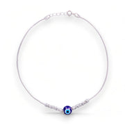 Taraash 925 Sterling Silver Evil Eye Silver Ball Anklet For Women - Taraash