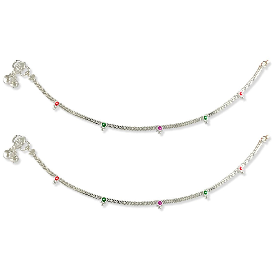 Taraash 925 sterling silver fancy chain anklets for women - Taraash