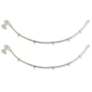 Taraash 925 sterling silver fancy chain anklets for women - Taraash