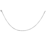 Taraash 925 Sterling Silver Fancy Plain Chain With Beads Anklet For Women / Girls - Taraash