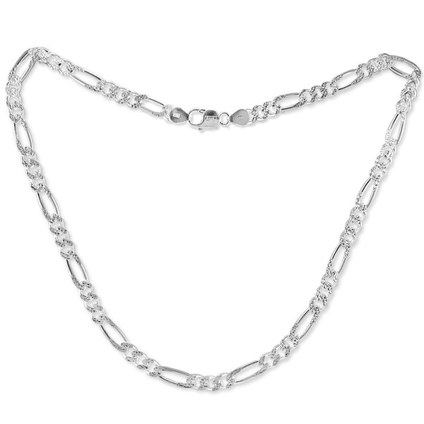 Taraash 925 Sterling Silver Figaro Chain For Men | Neckchain - Taraash