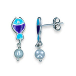 Load image into Gallery viewer, Taraash 925 Sterling Silver Fish Enamel Earring For Kids - Taraash
