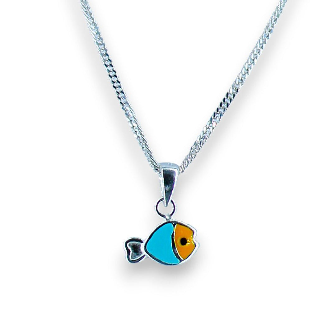 Taraash 925 Sterling Silver Fish Pendant Set For Girls - Taraash