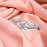 Taraash 925 Sterling Silver Floral Bangle For Women - Taraash