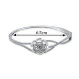 Taraash 925 Sterling Silver Floral Bangle For Women - Taraash