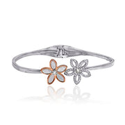 Taraash 925 Sterling Silver Floral Bangle For Women - Taraash