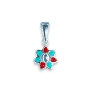 Taraash 925 Sterling Silver Floral colorful Pendant For Kids - Taraash