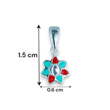Taraash 925 Sterling Silver Floral colorful Pendant For Kids - Taraash