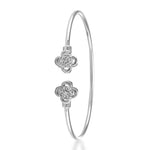 Load image into Gallery viewer, Taraash 925 Sterling Silver Floral CZ Bangle For Women - Taraash