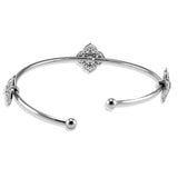 Taraash 925 Sterling Silver Floral CZ Kada Bangle For Women - Taraash