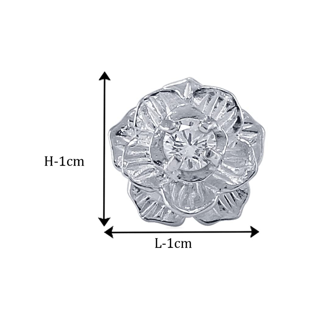 Taraash 925 Sterling Silver Floral Design Stud Earrings For Women - Taraash